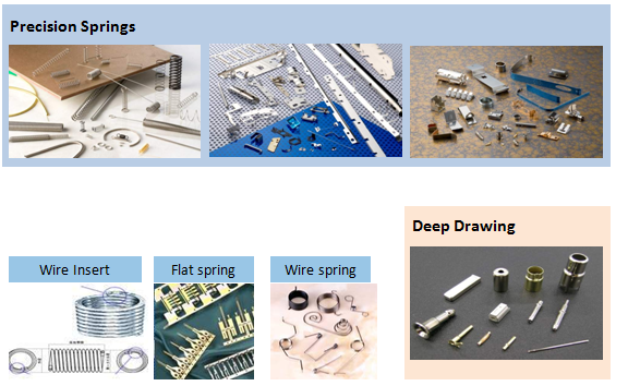 Precision spring engineer; flat spring; sub assembly; insert coller; deep drawing